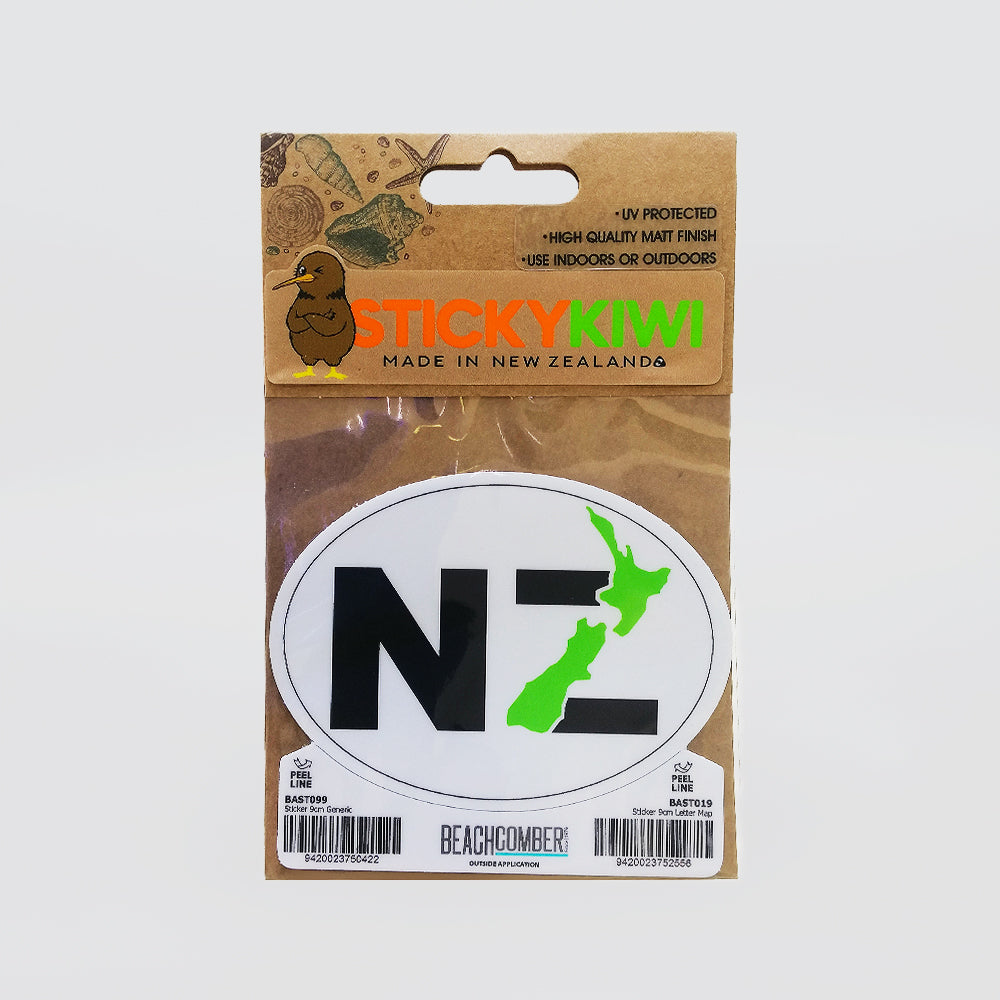 NZ 'Lettering & Map' Sticker