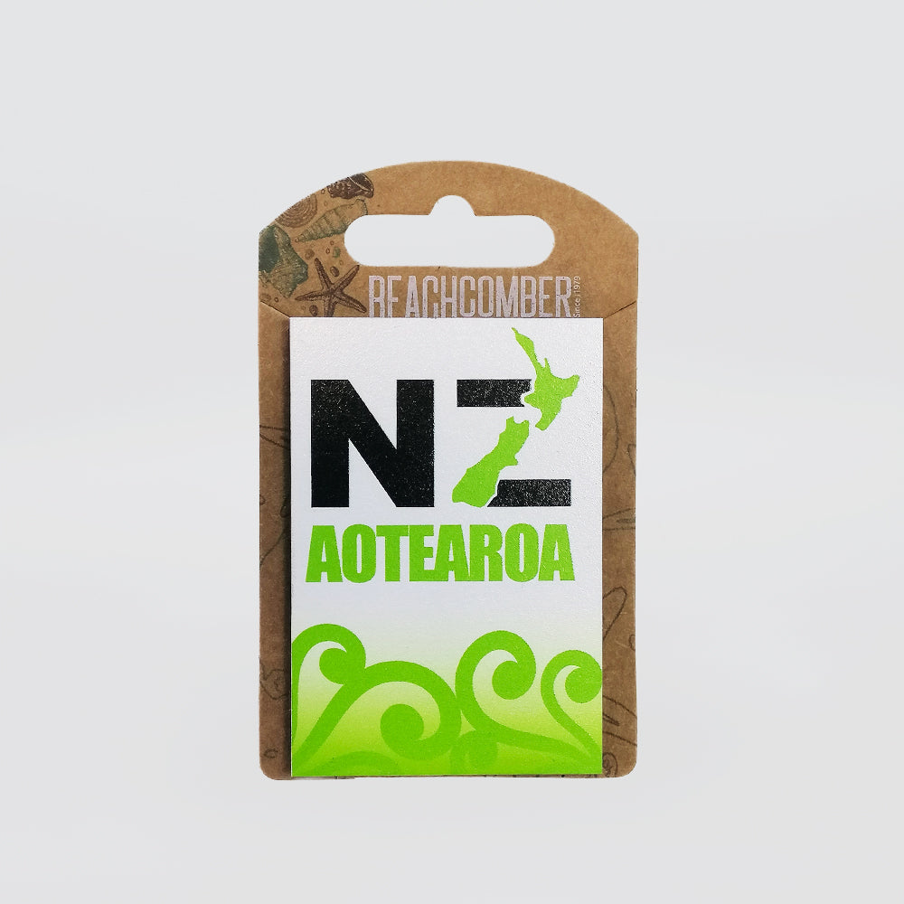 NZ 'Lettering & Map' Magnet