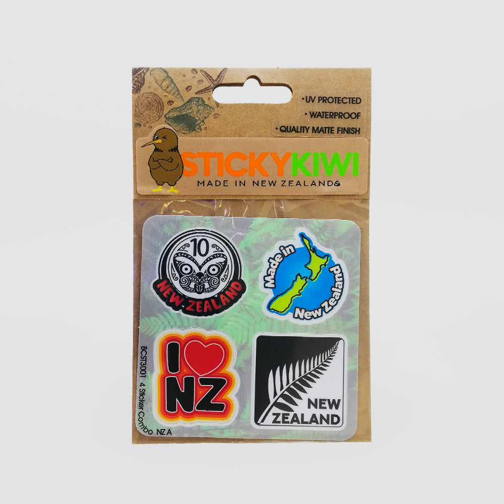 NZ Sticker Combo 'A' - 4pk
