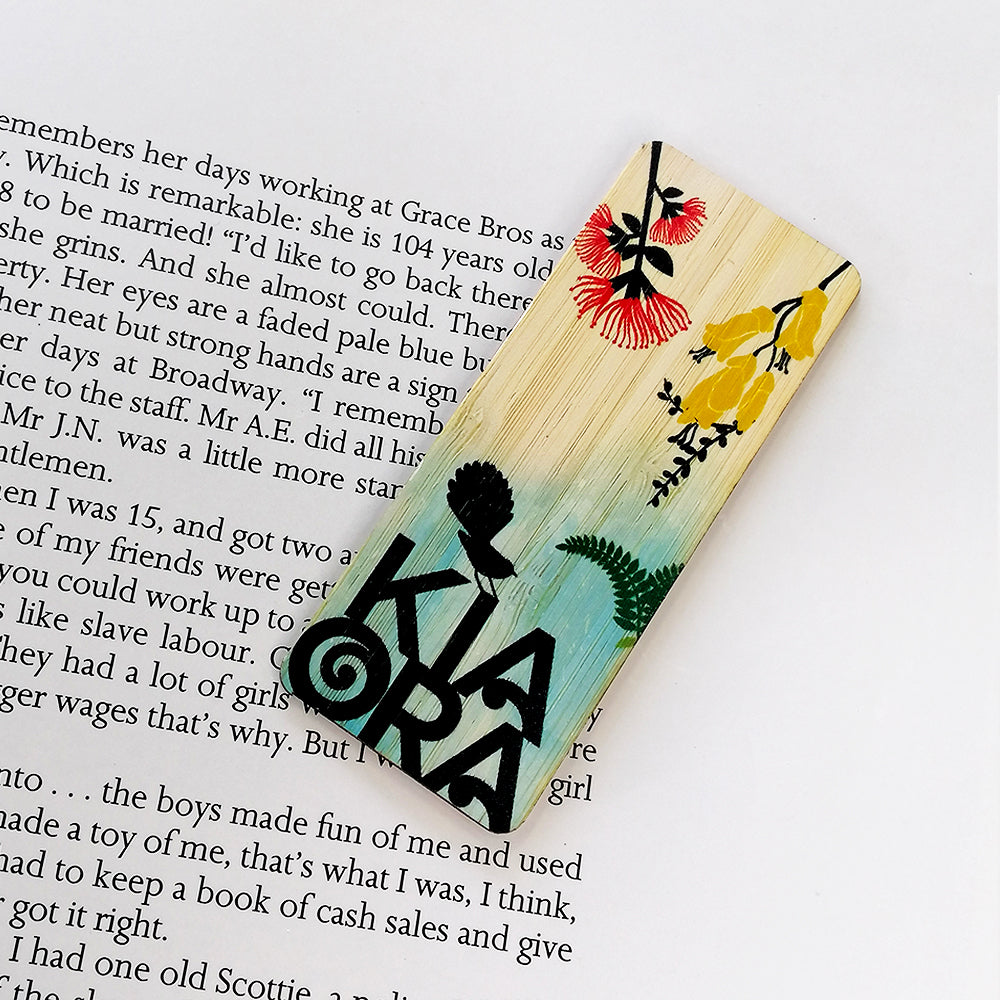Wooden Bookmark - 'Kia Ora'