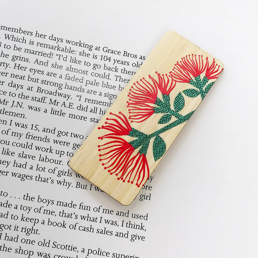 Wooden Bookmark - 'Pohutakawa'