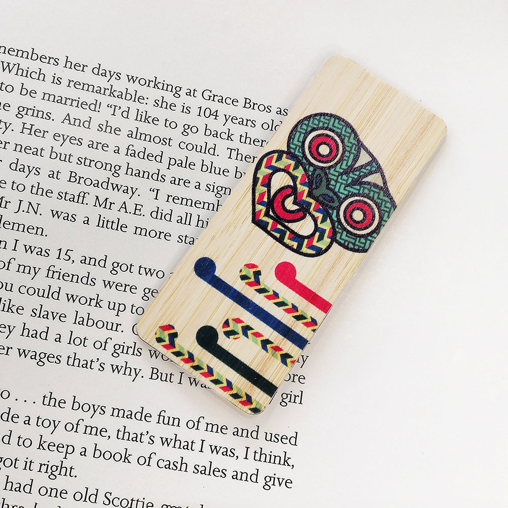 Wooden Bookmark - 'Tiki Mask'