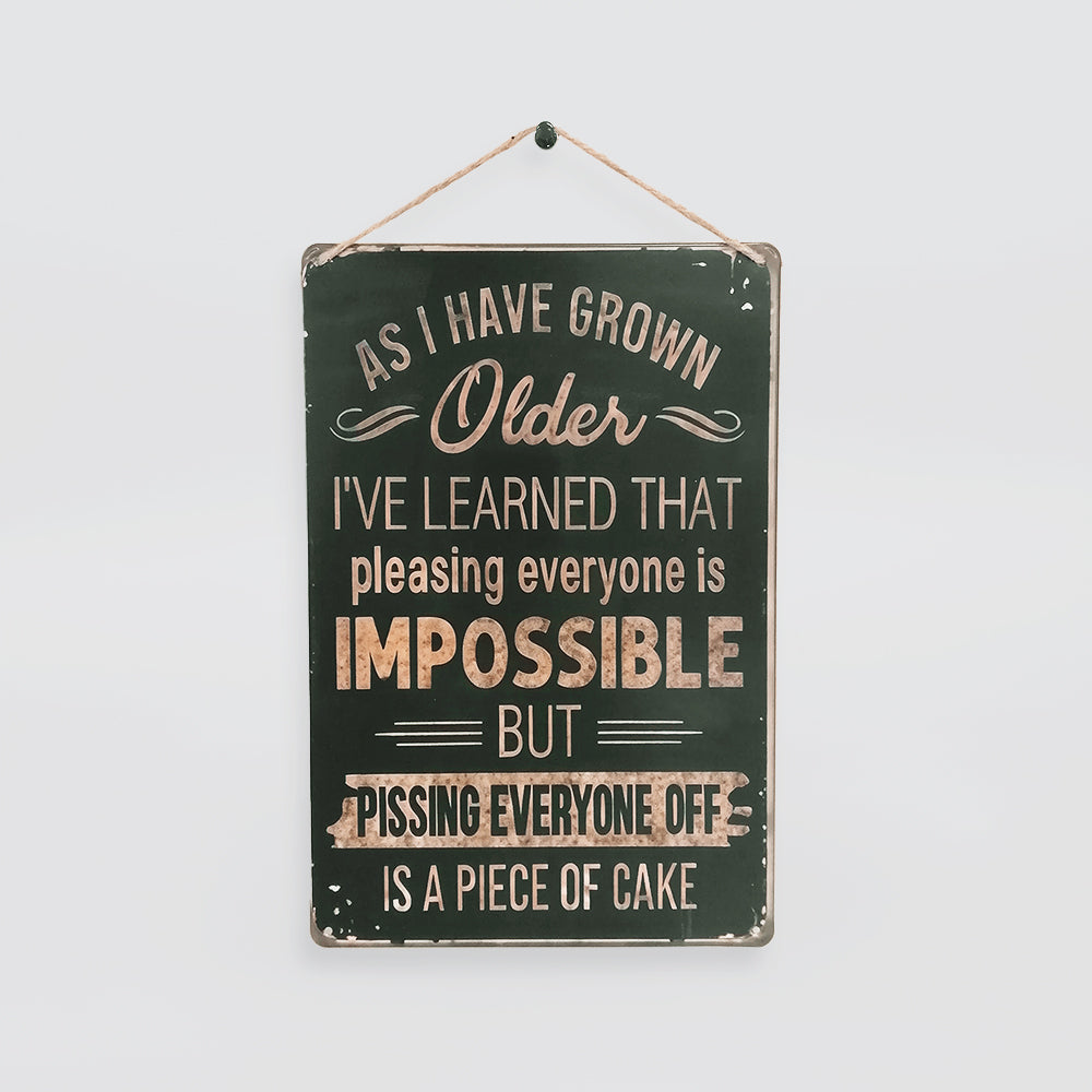 Tin Sign - 'As I Have Grown'