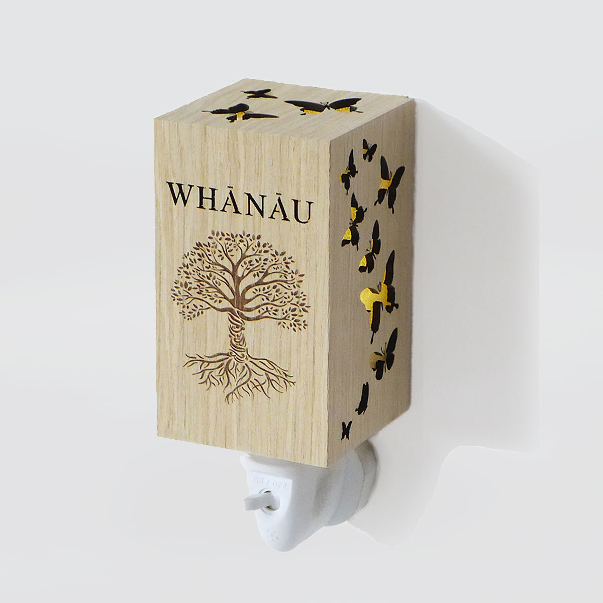 LED Kiwiana Plug-In Block - 'Whanau'