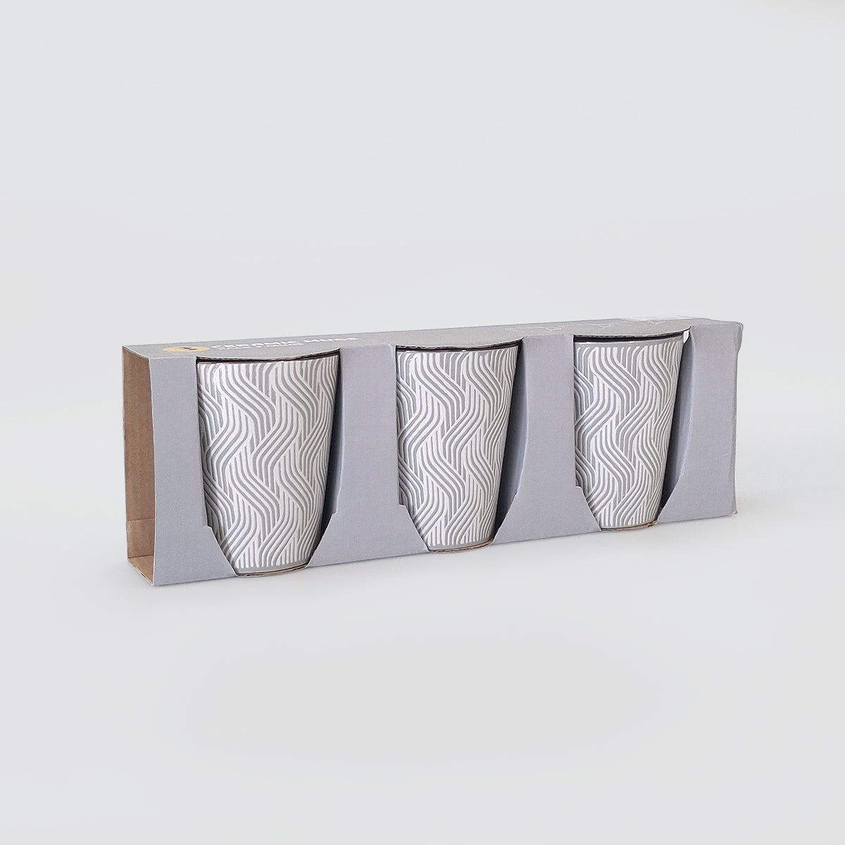 Ceramic Mugs Set/3 - 'Weave'