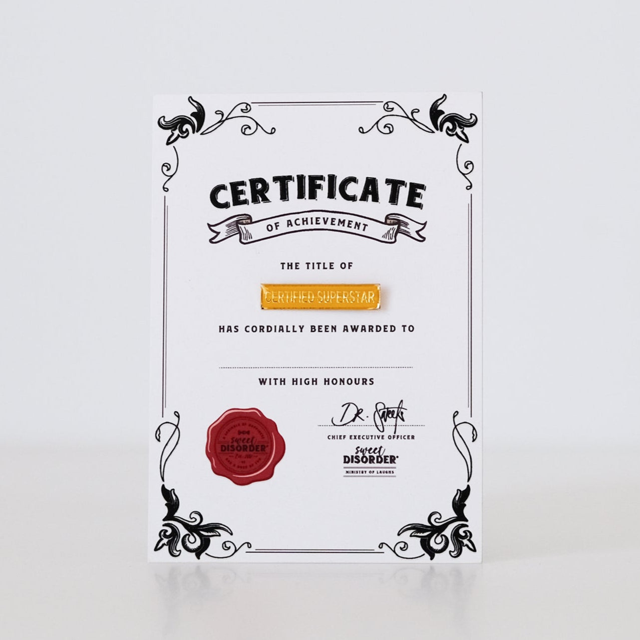 Badge & Certificate - 'Certified Superstar'