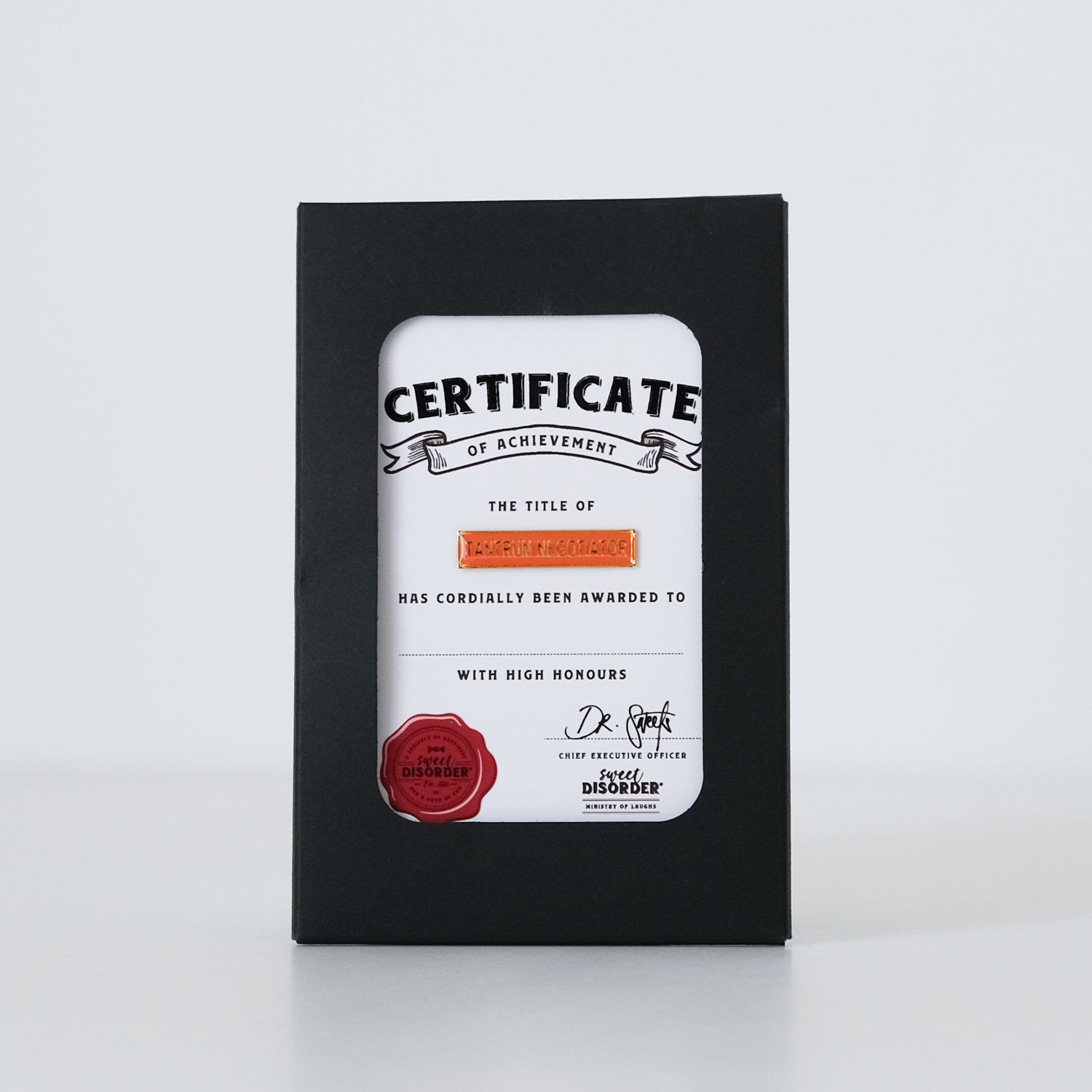 Badge & Certificate - 'Tantrum Negotiator'