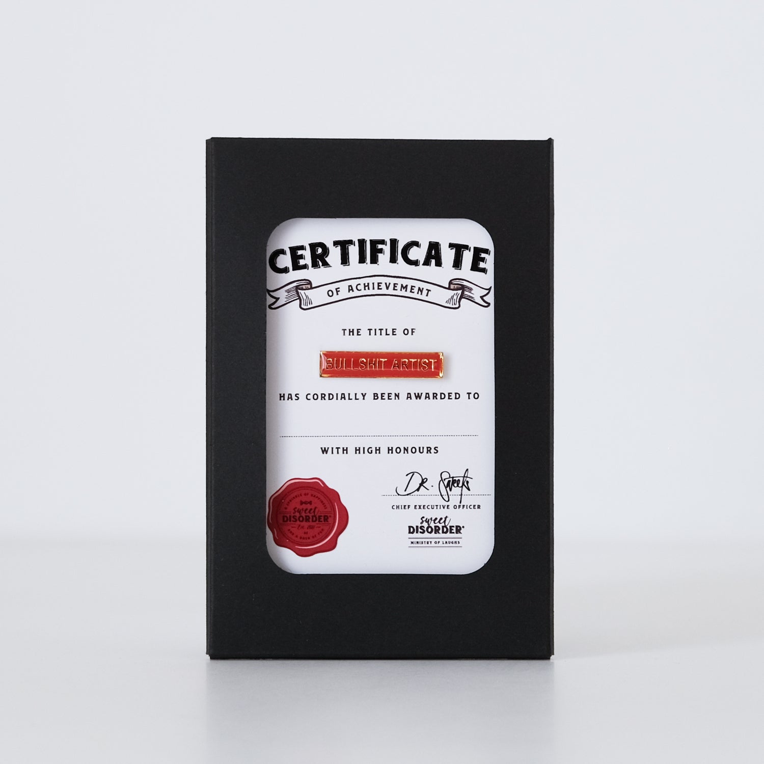 Badge & Certificate - 'Bullsh*t Artist'