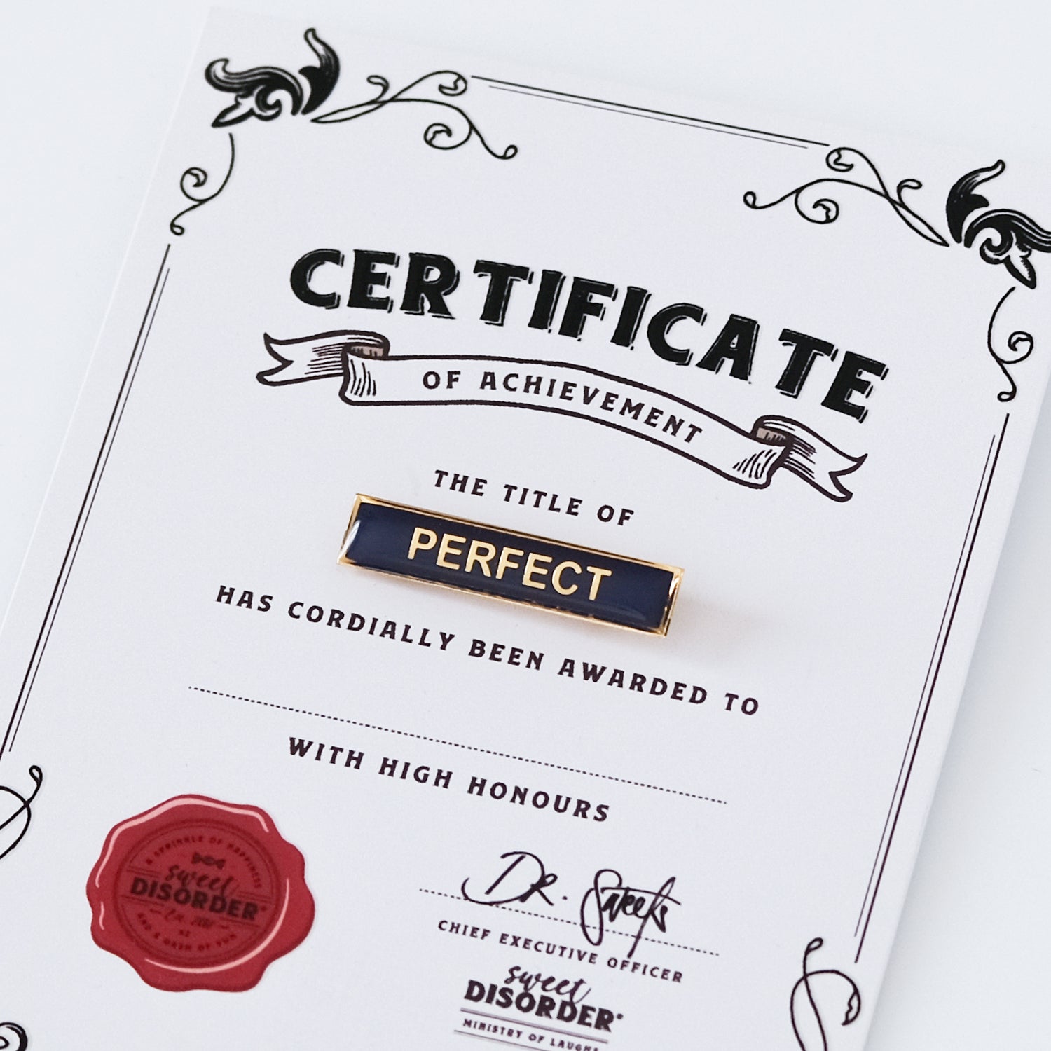 Badge & Certificate - 'Perfect'