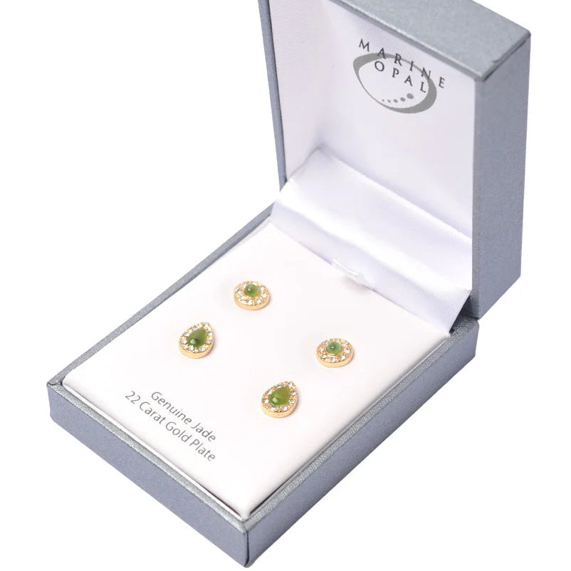 Jade Earrings - 'Teardrops'