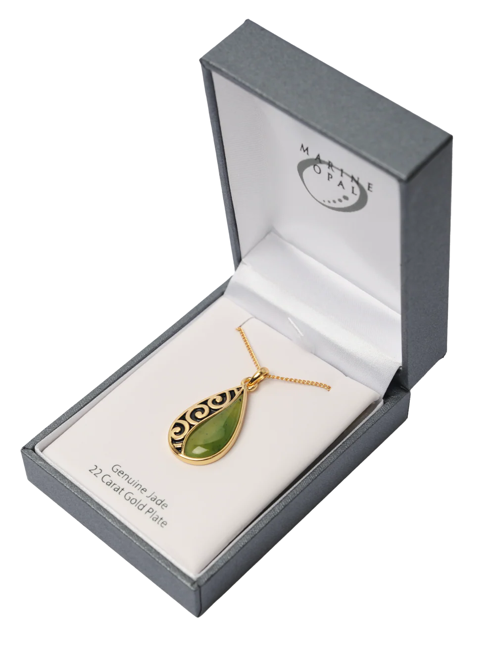 Jade Necklace - 'Spiral Tears'