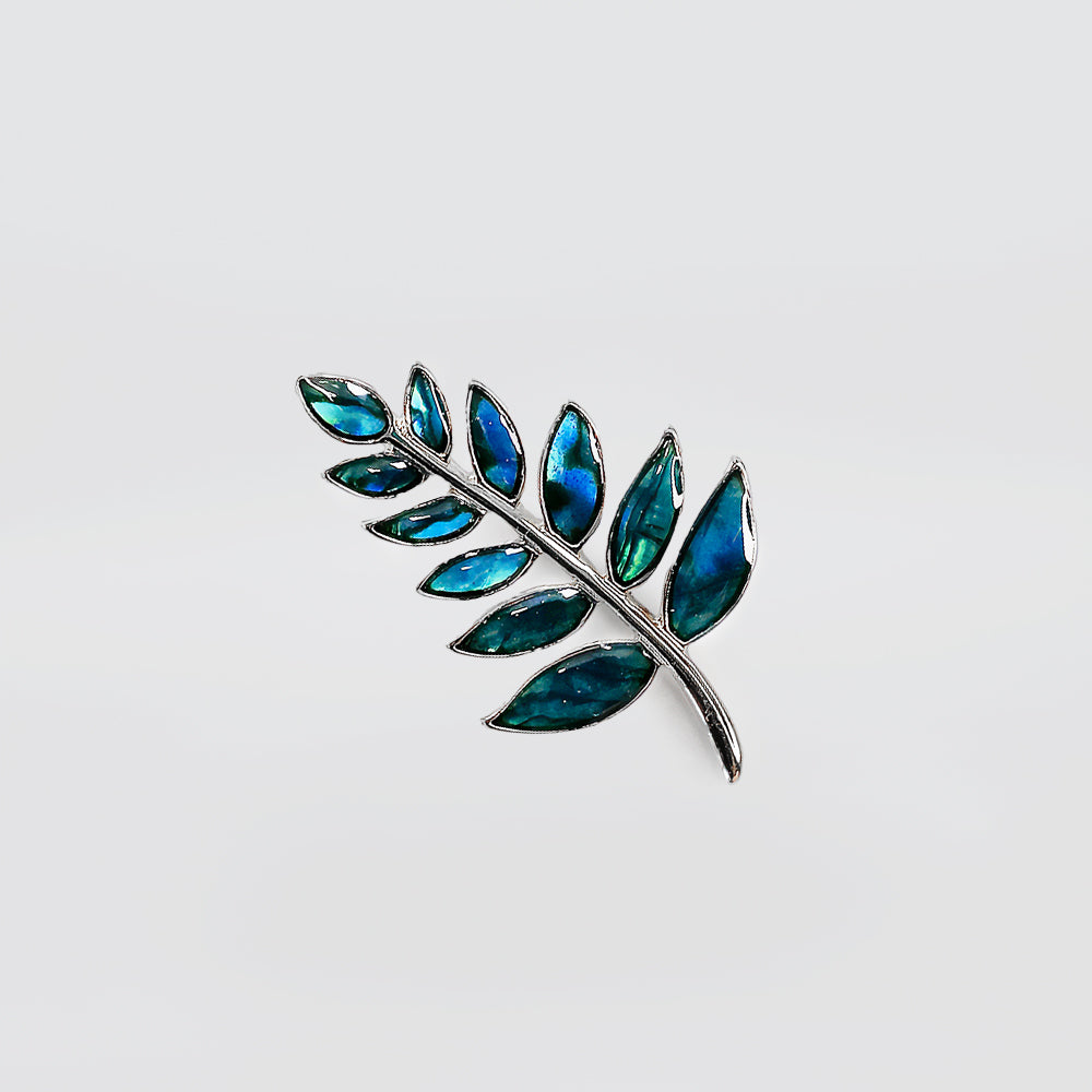Paua Brooch - 'Ferns'