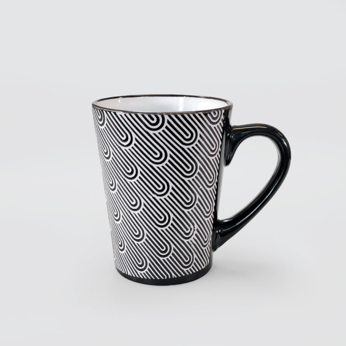 Ceramic Mugs Set/3 - 'Paperclip Weave'
