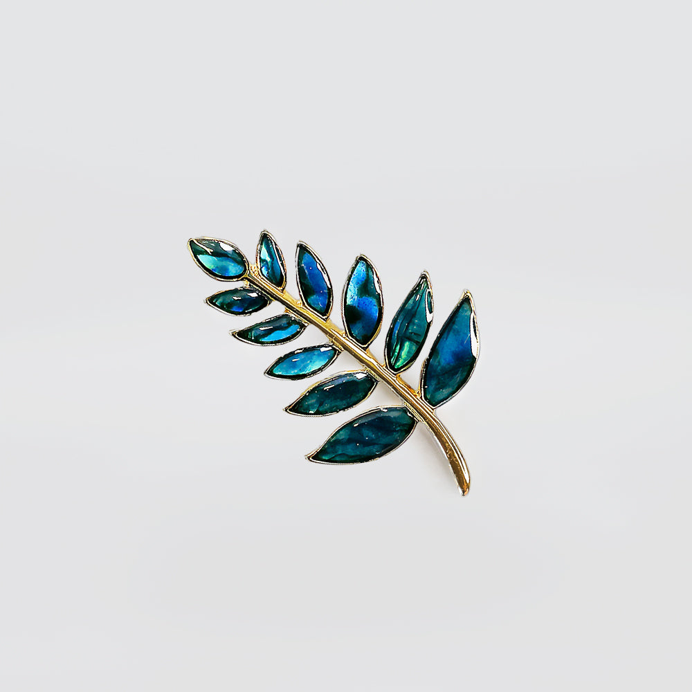 Paua Brooch - 'Ferns'