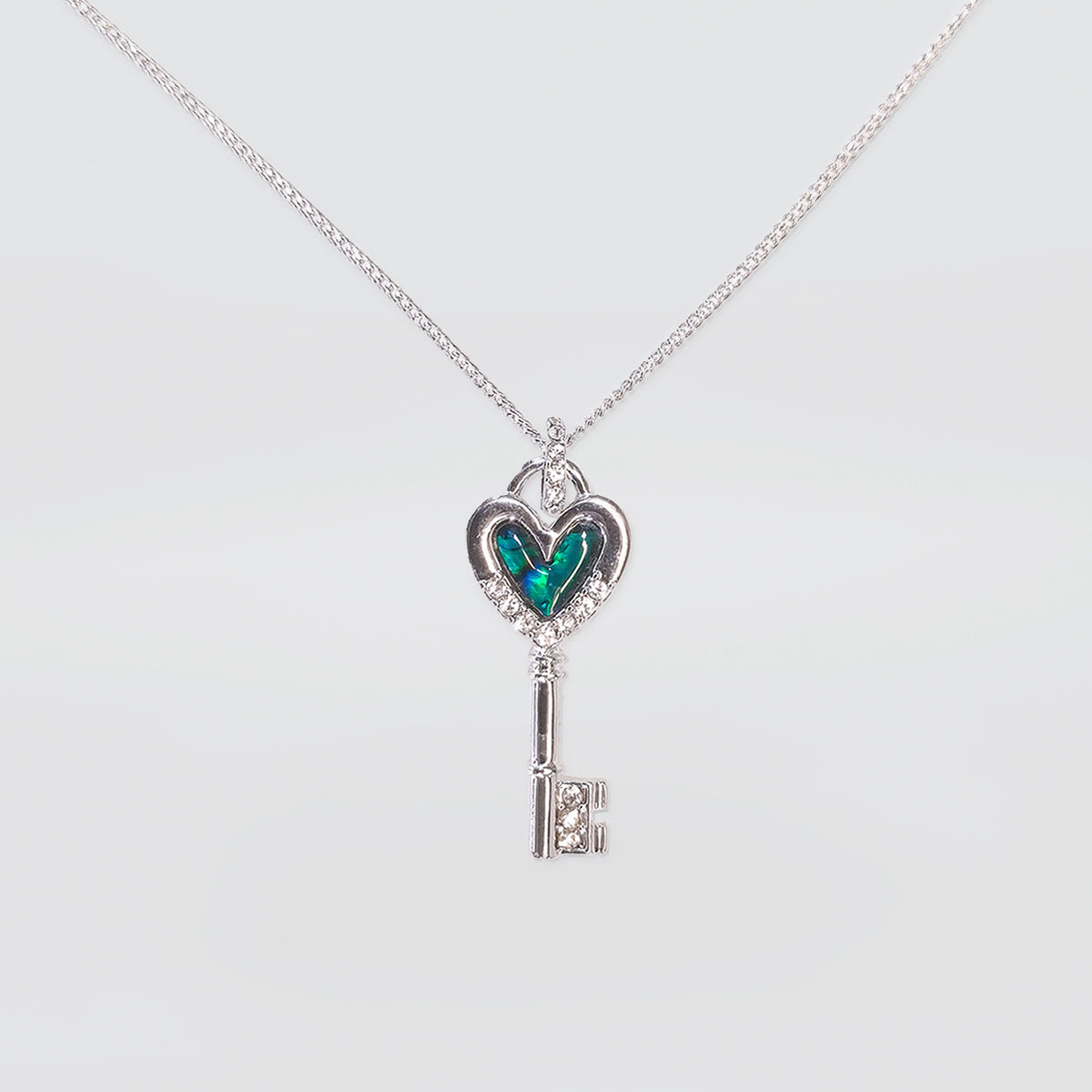 Paua Necklace - 'Crystal Key'