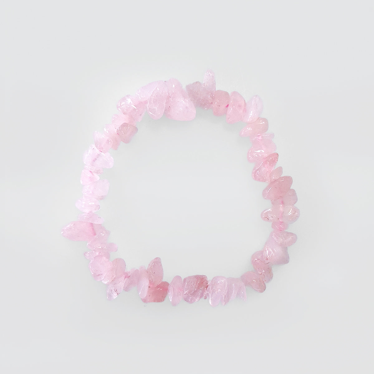 Rose Quartz Gem Chip Bracelet