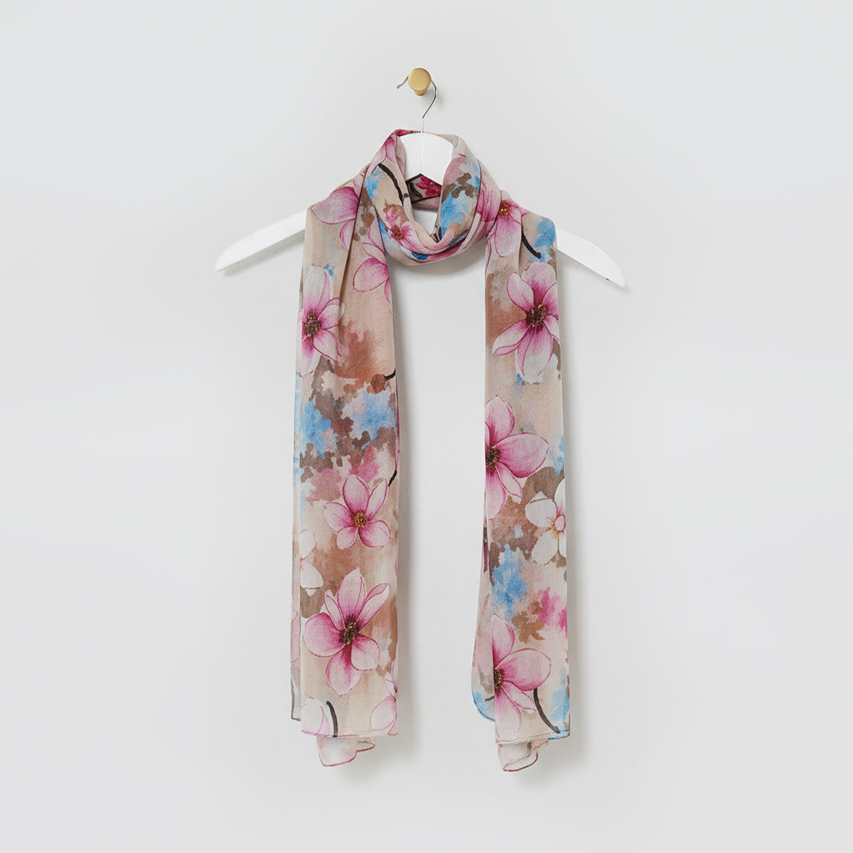 Beige Magnolia Scarf