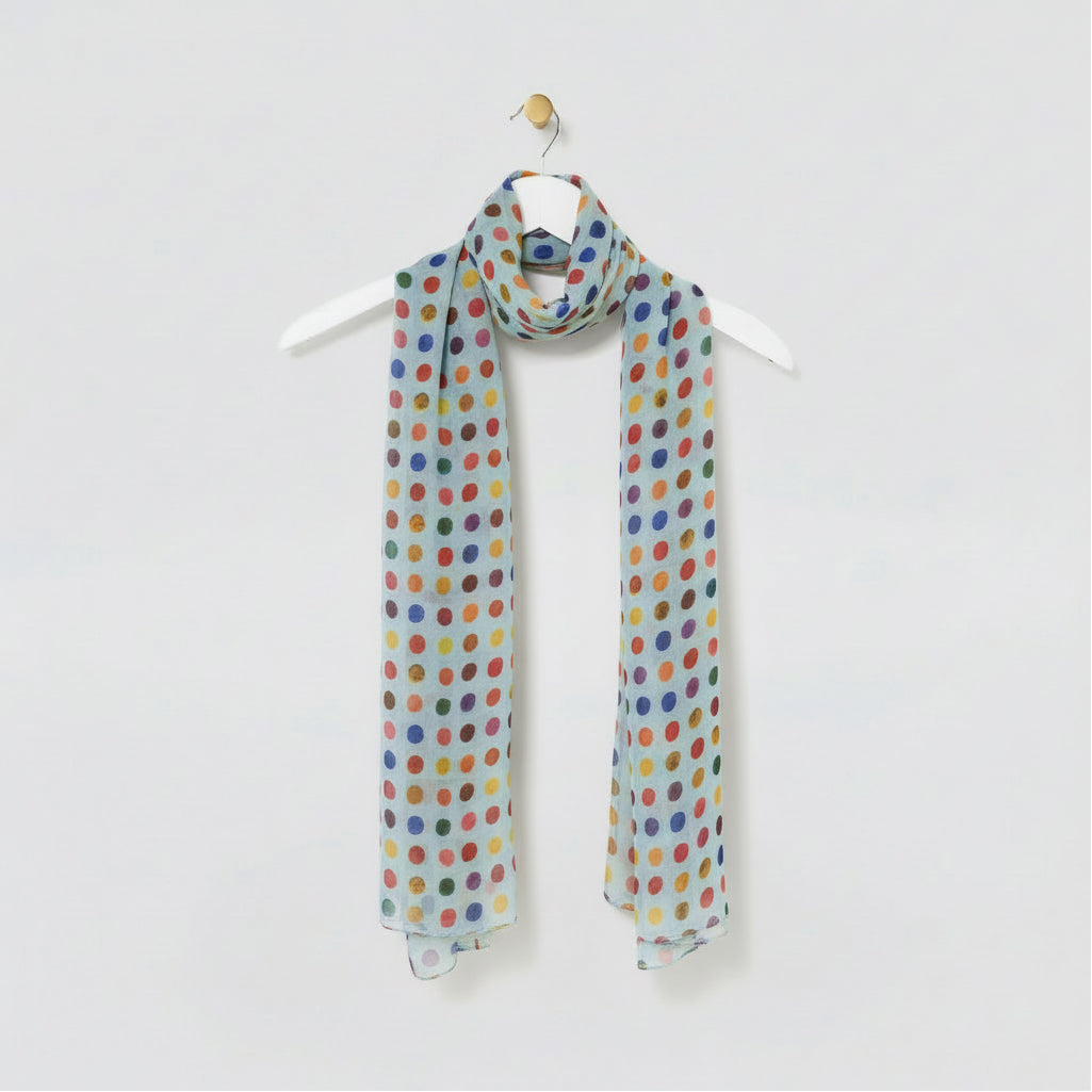 Multi-Coloured Spotted Scarves