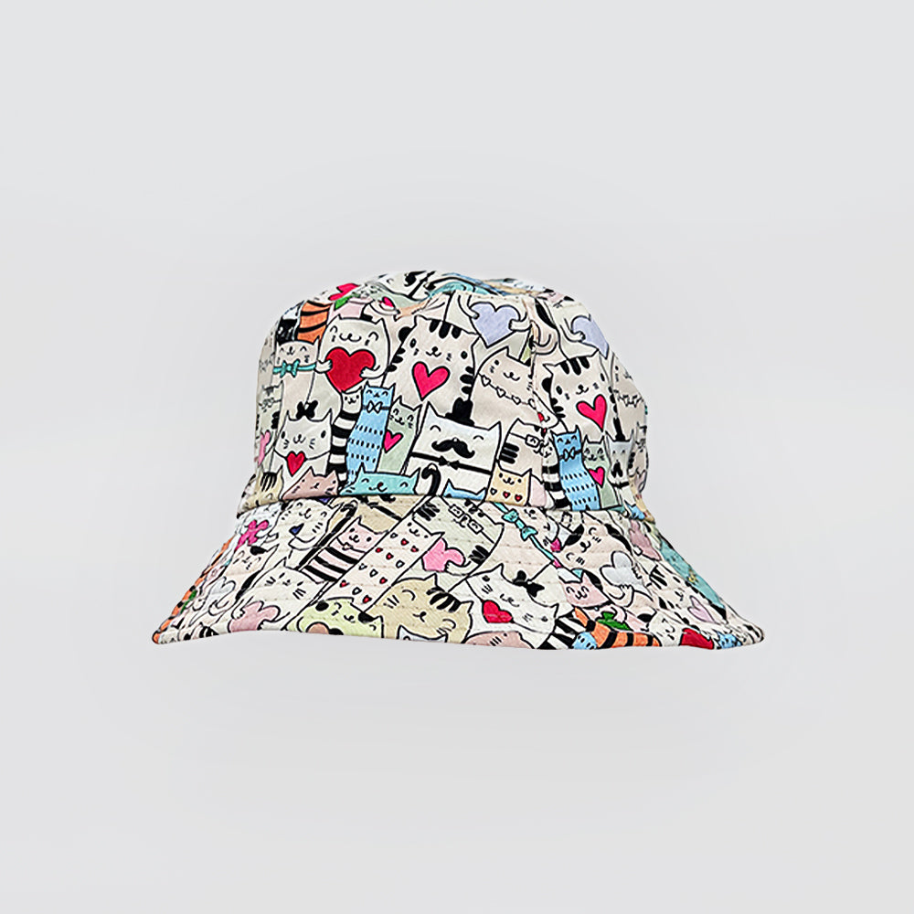 Cat Bucket Hats - Reversible