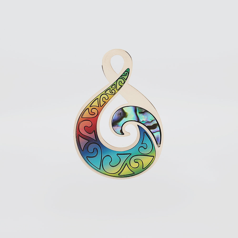 Pikoura Twist Multi-Coloured Paua Magnet