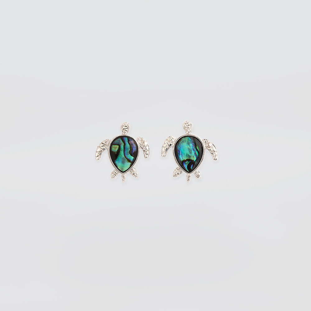 Paua Turtle Stud Earrings