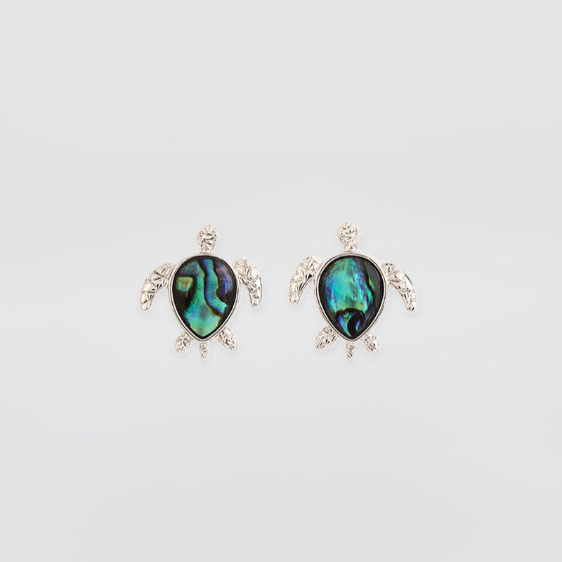 Paua Turtle Stud Earrings