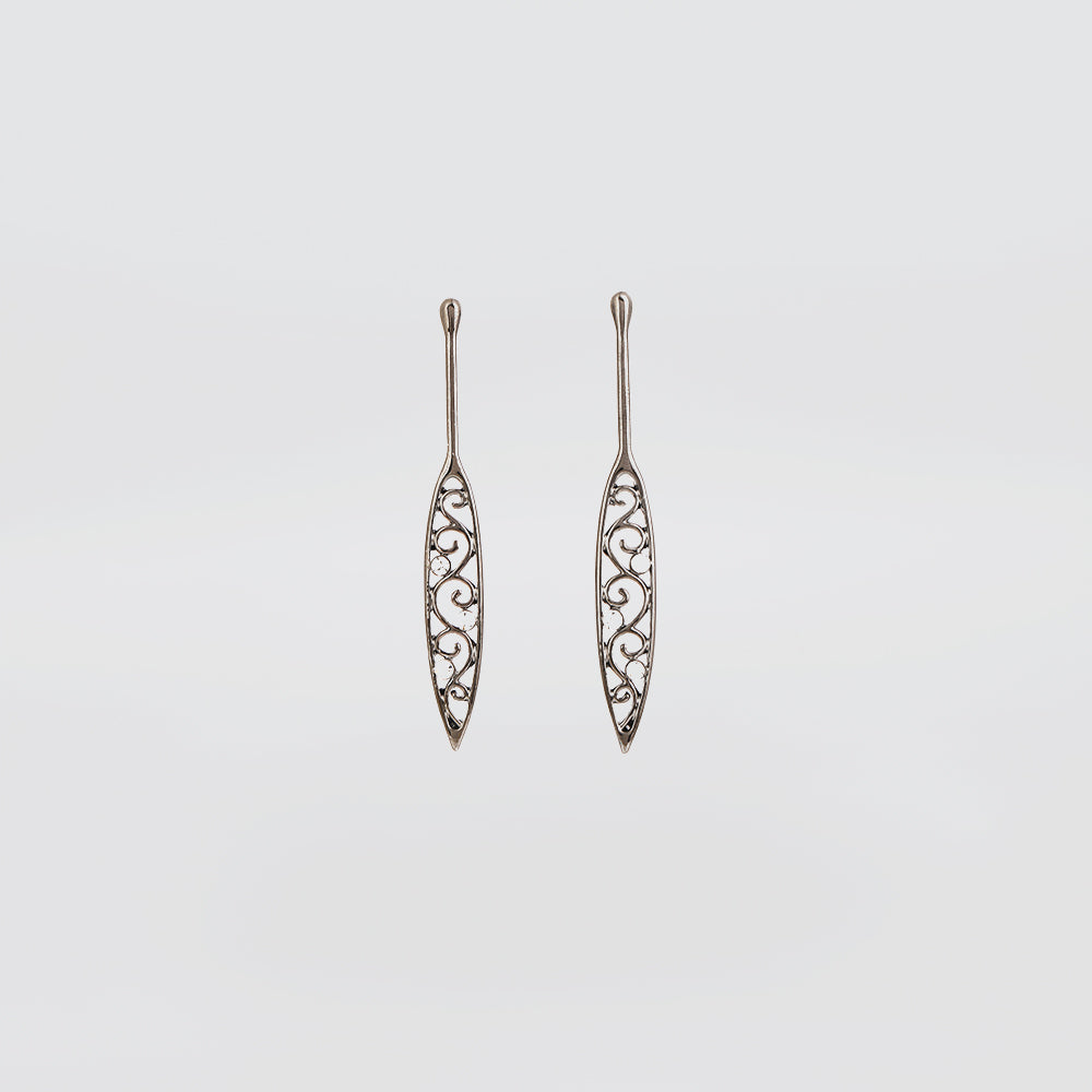 SIlver Paddle Earrings