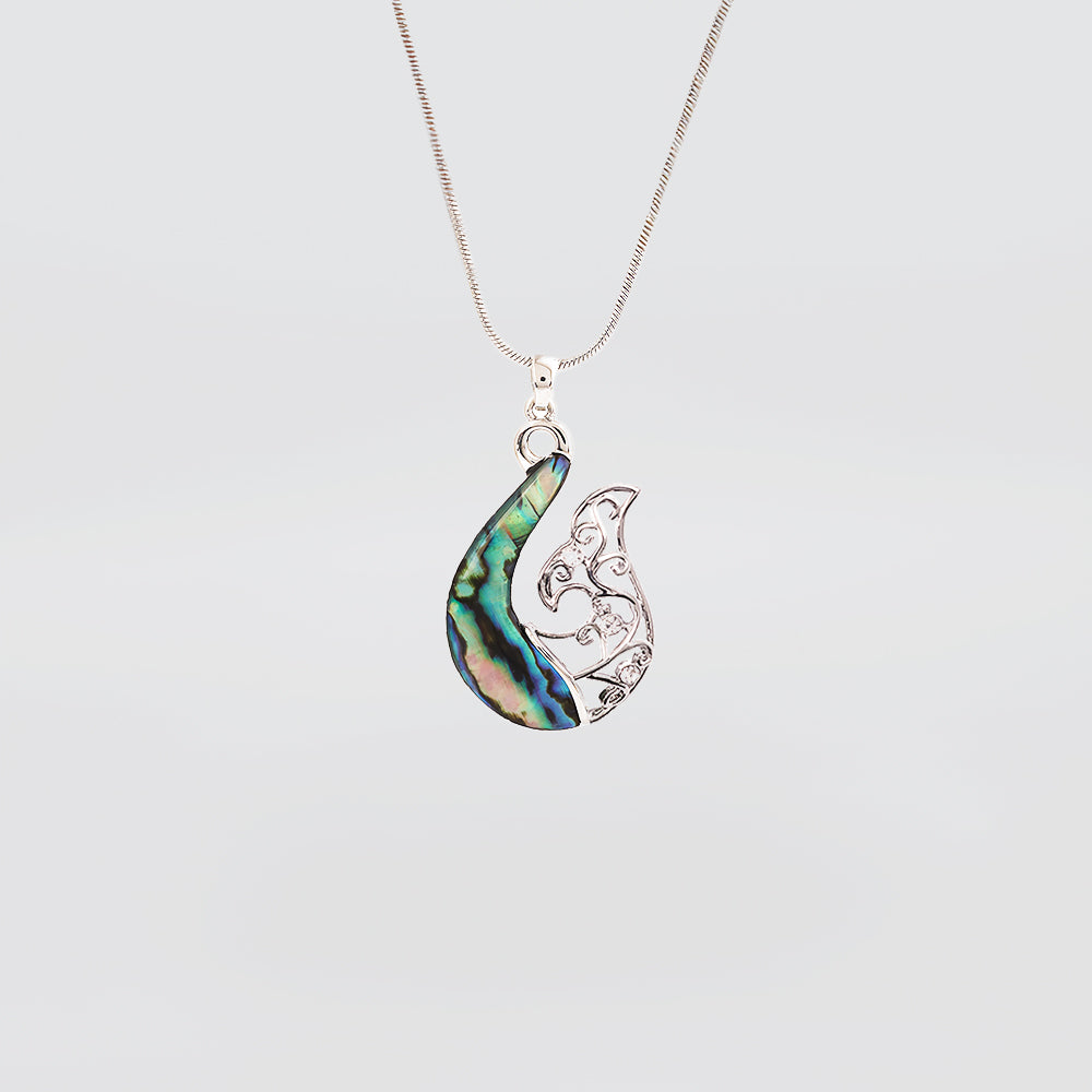 Whaletail Rhodium Pendants