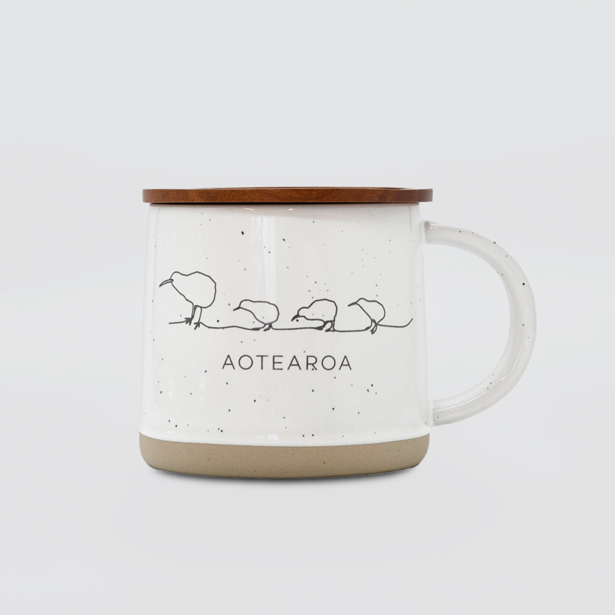 Glazed Ceramic Mug 'Kiwis'