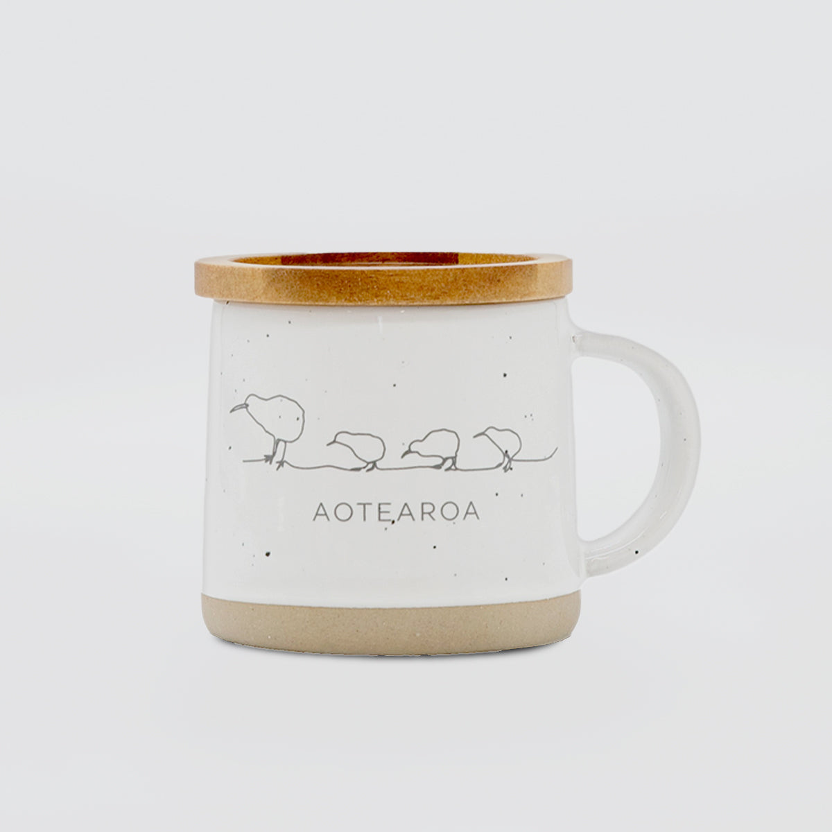 Glazed Espresso Mugs 'Kiwis'