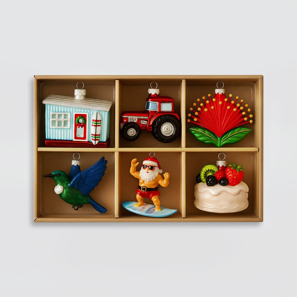 NZ Christmas Baubles - Set/6