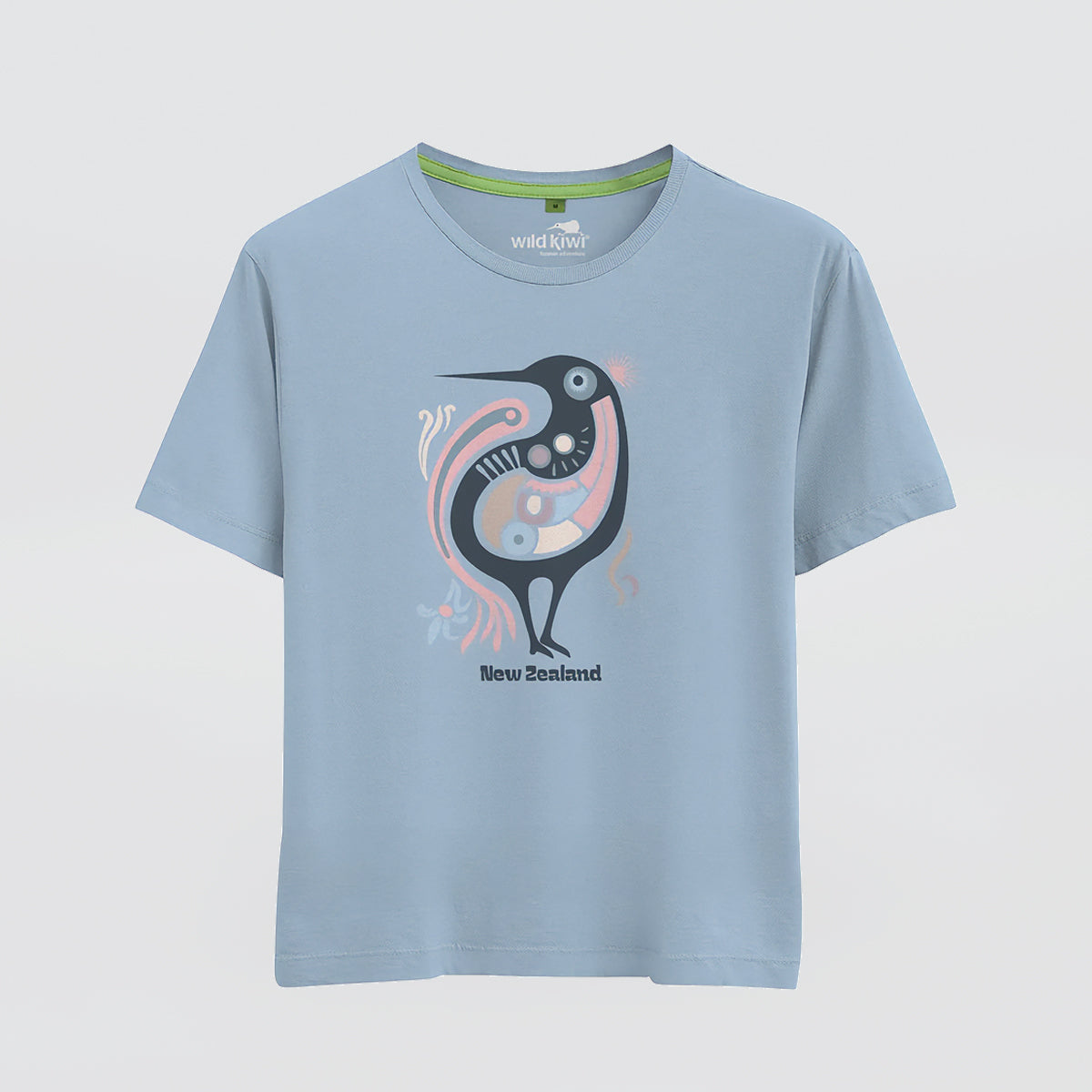 Womens Kiwi T-Shirt - 'Light Blue'