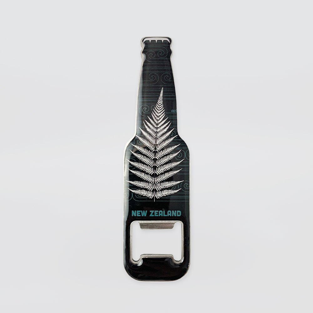 Silver 'Fern Magnetic' Bottle Opener