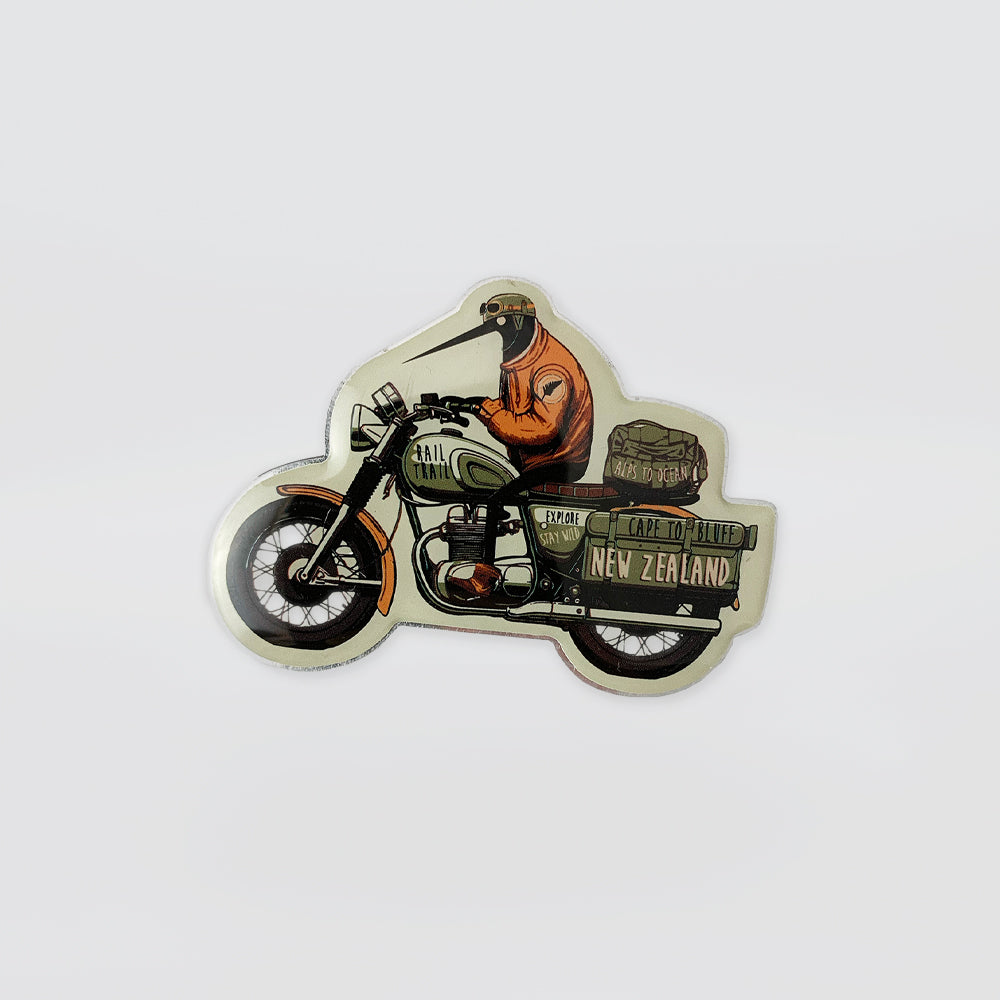 Large 'Motorbike Kiwi' Fridge Magnet