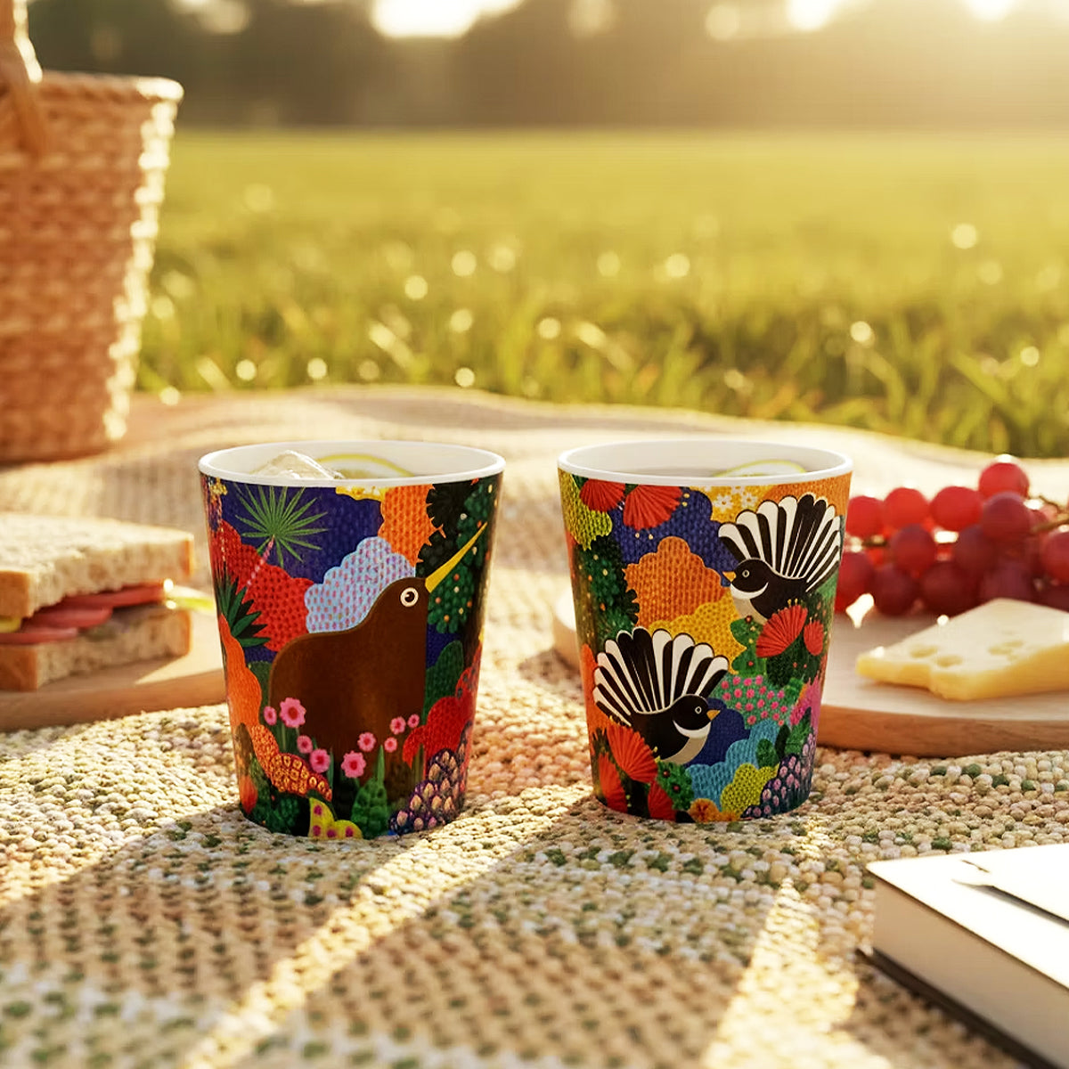 Bamboo Cups - 'NZ Native Birds'