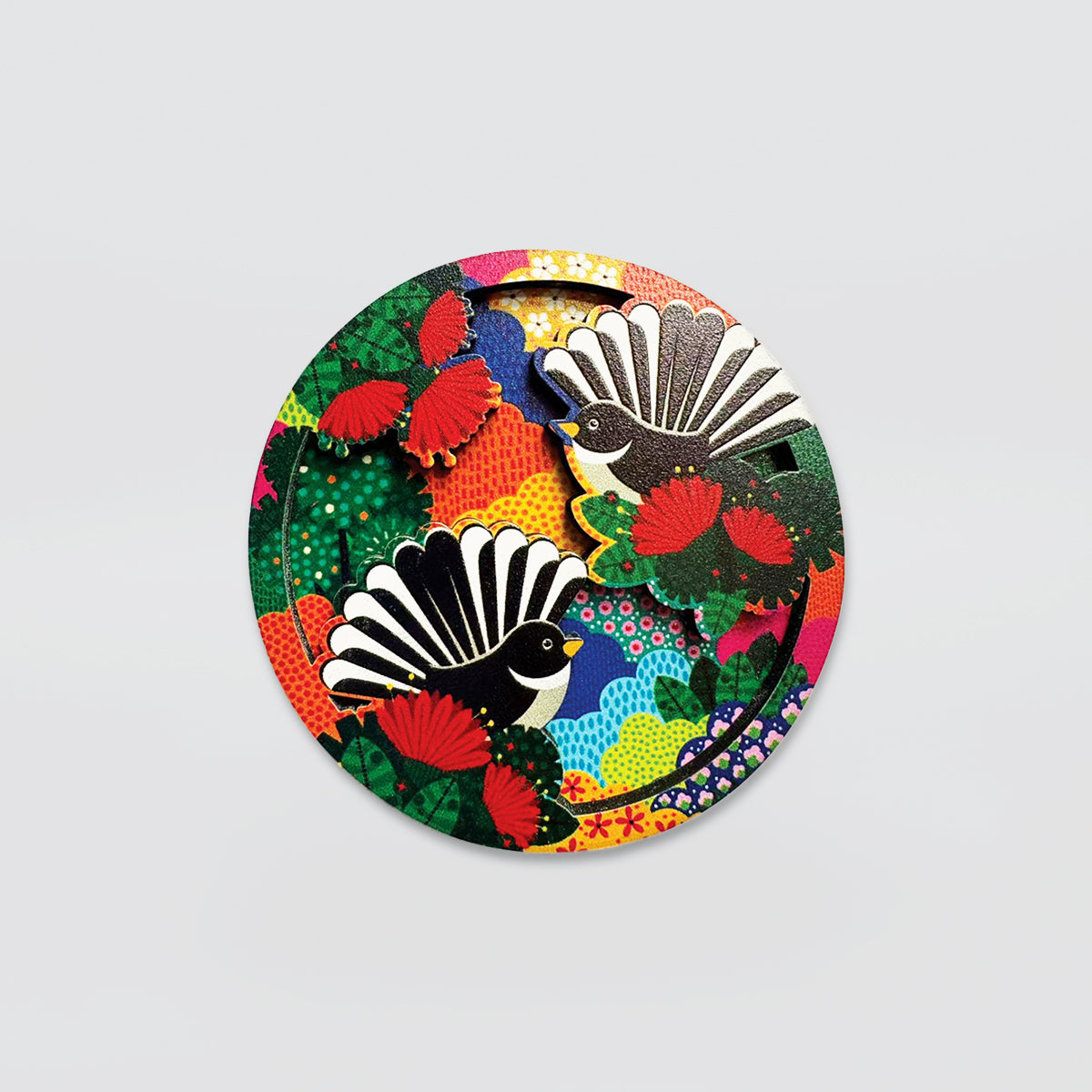 Wooden Magnet - 'NZ Native Birds'