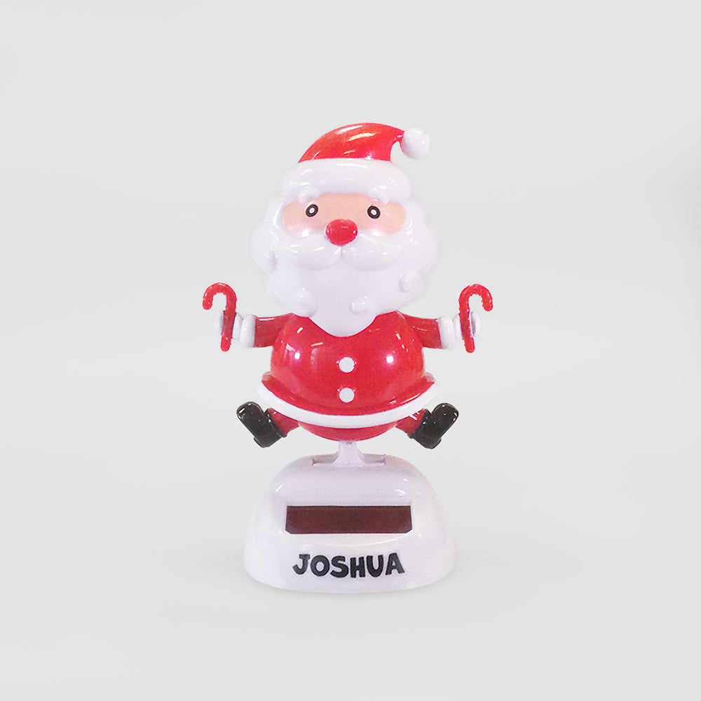 Personalised Name Solar Dancing Santas
