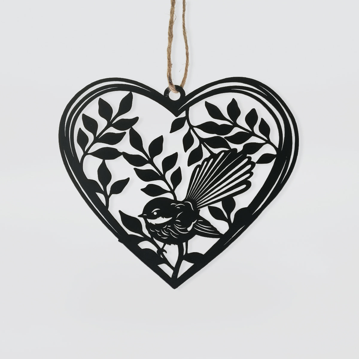 NZ Hanging Metal Hearts - 17cm