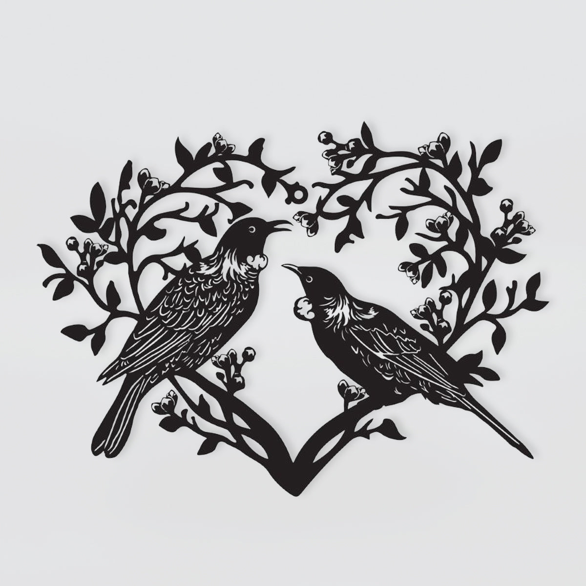 Tui Heart Wreath Wall Art