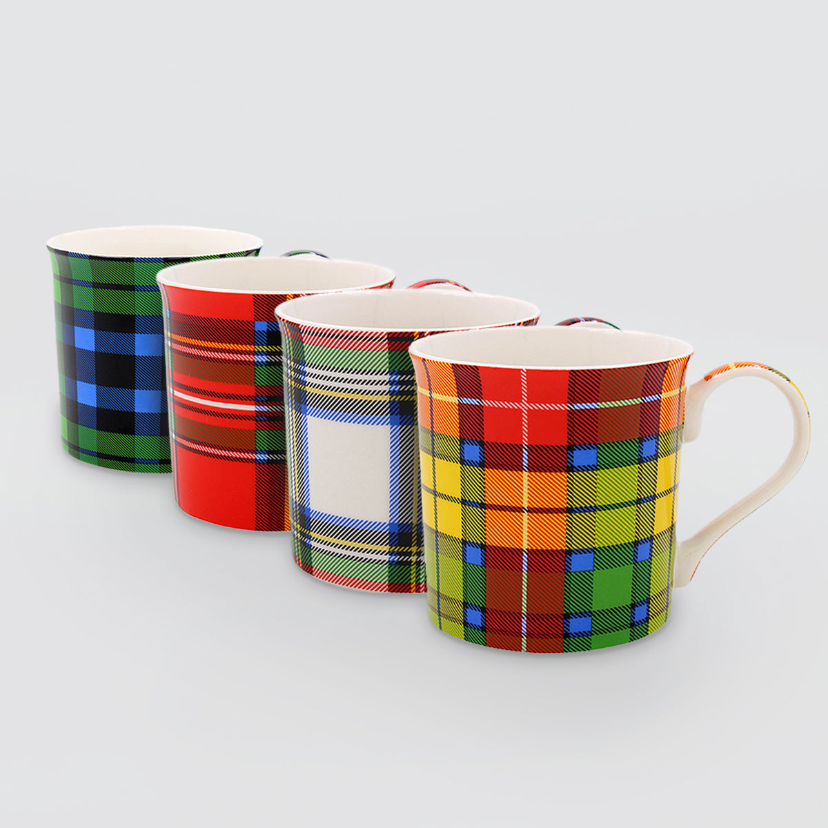 Fine China Tartan Mugs
