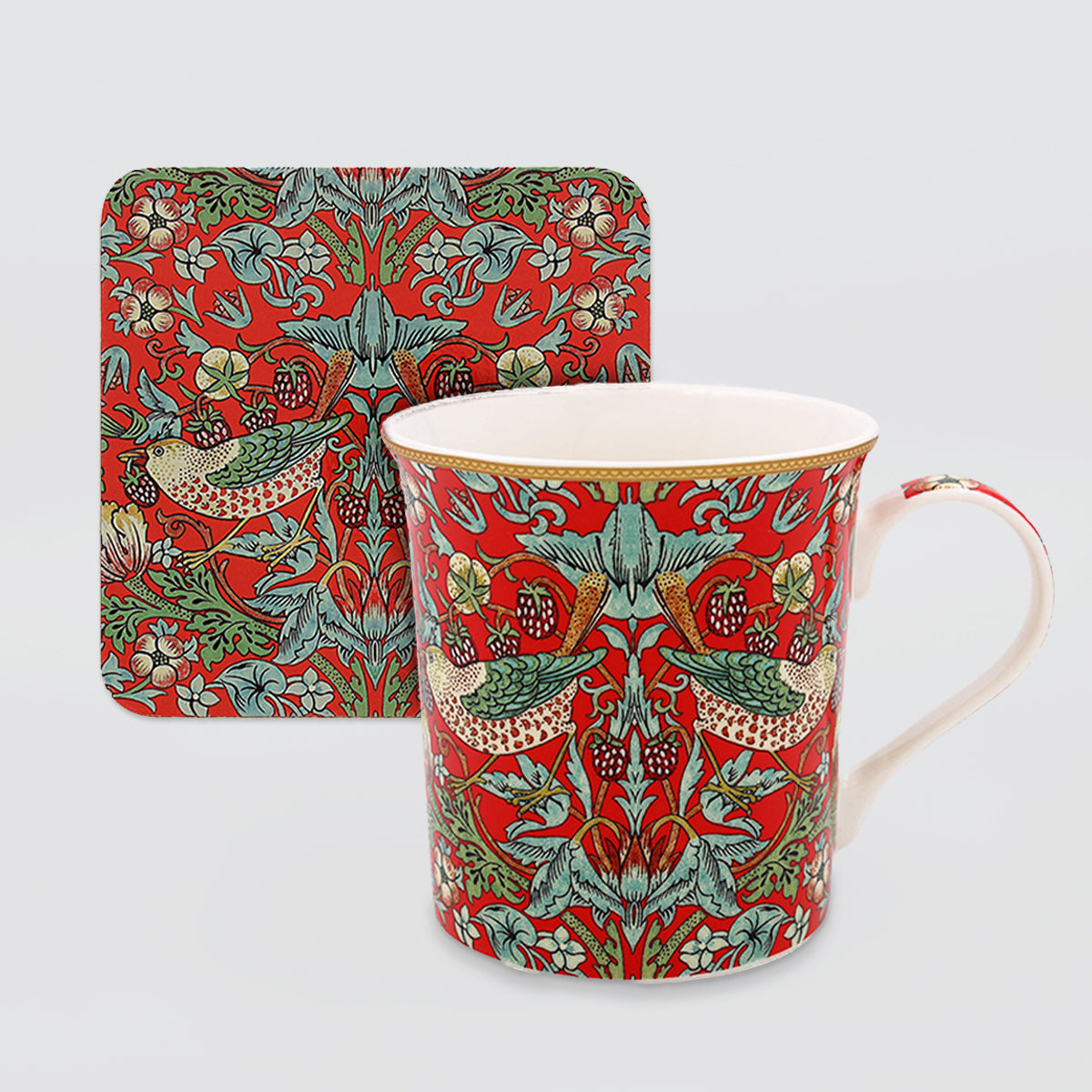 Strawberry Thief - Mug & Coaster Set