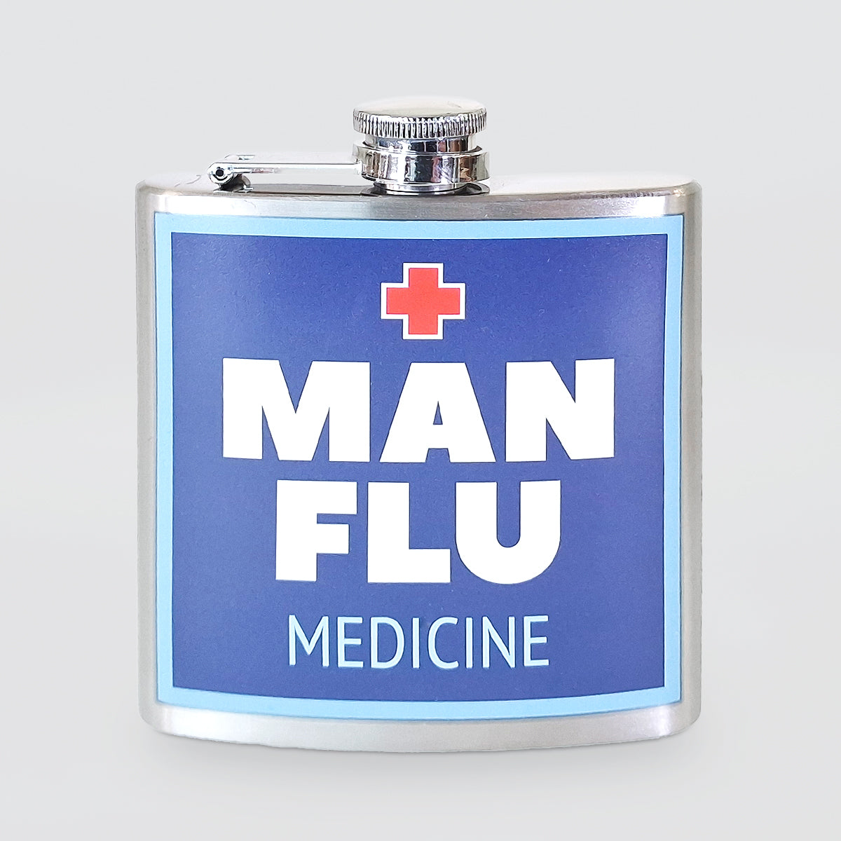 Fun Stainless Hip-Flask - Man Flu
