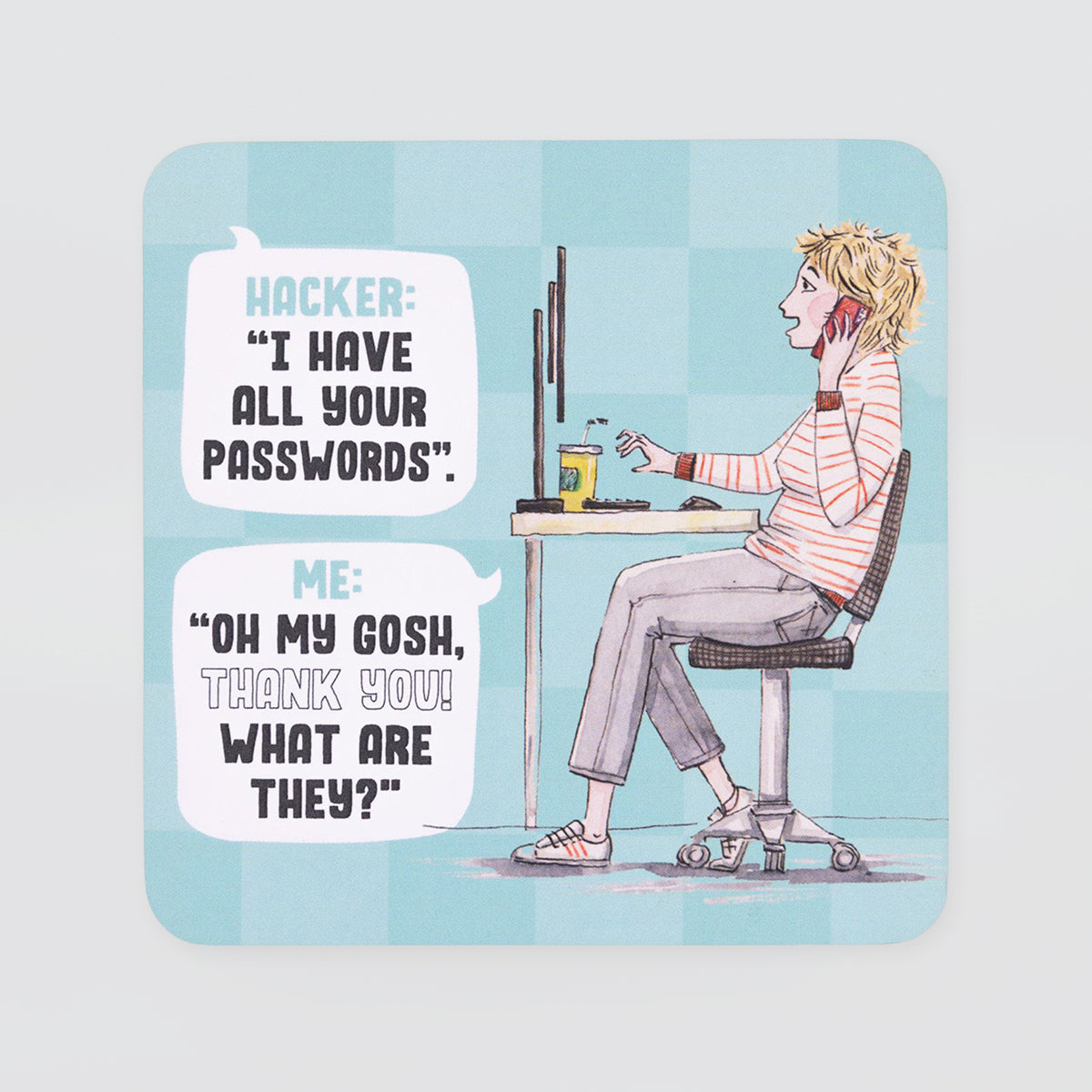 Funny Coaster - 'Hacker'