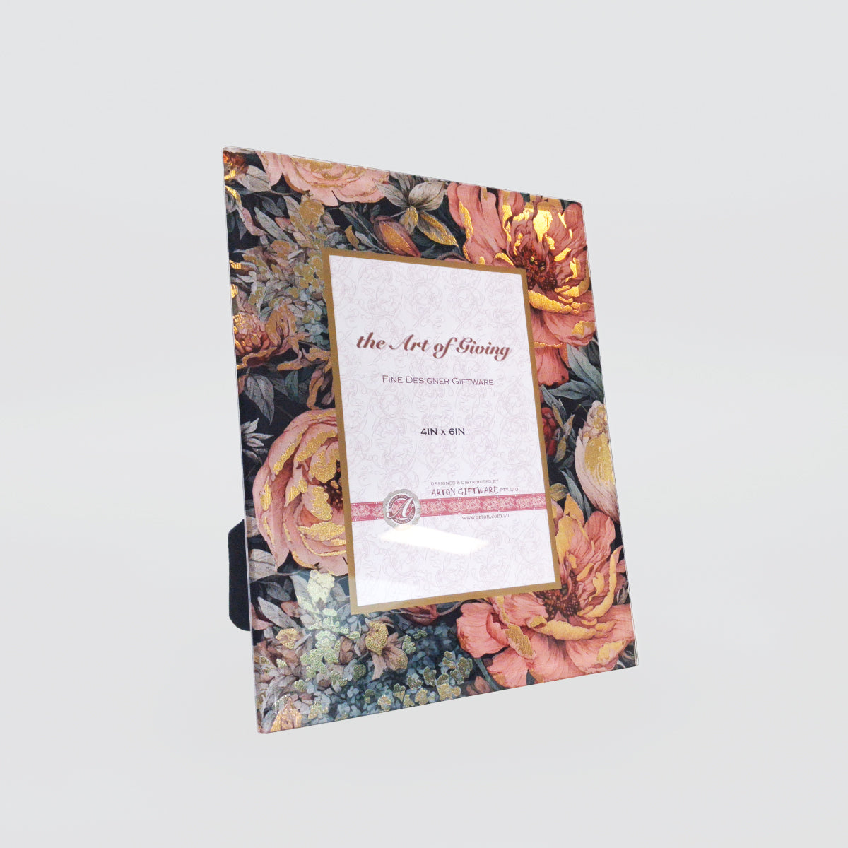 Red Flower Glass Frame - 4x6