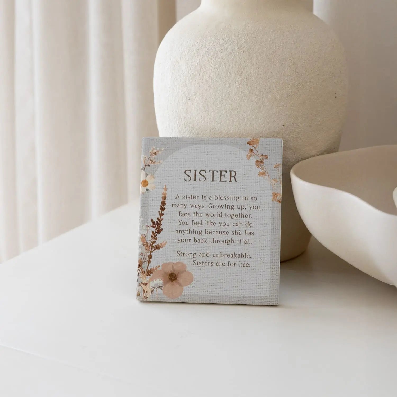 Rustic Meadow - Plaque Verse - Sister