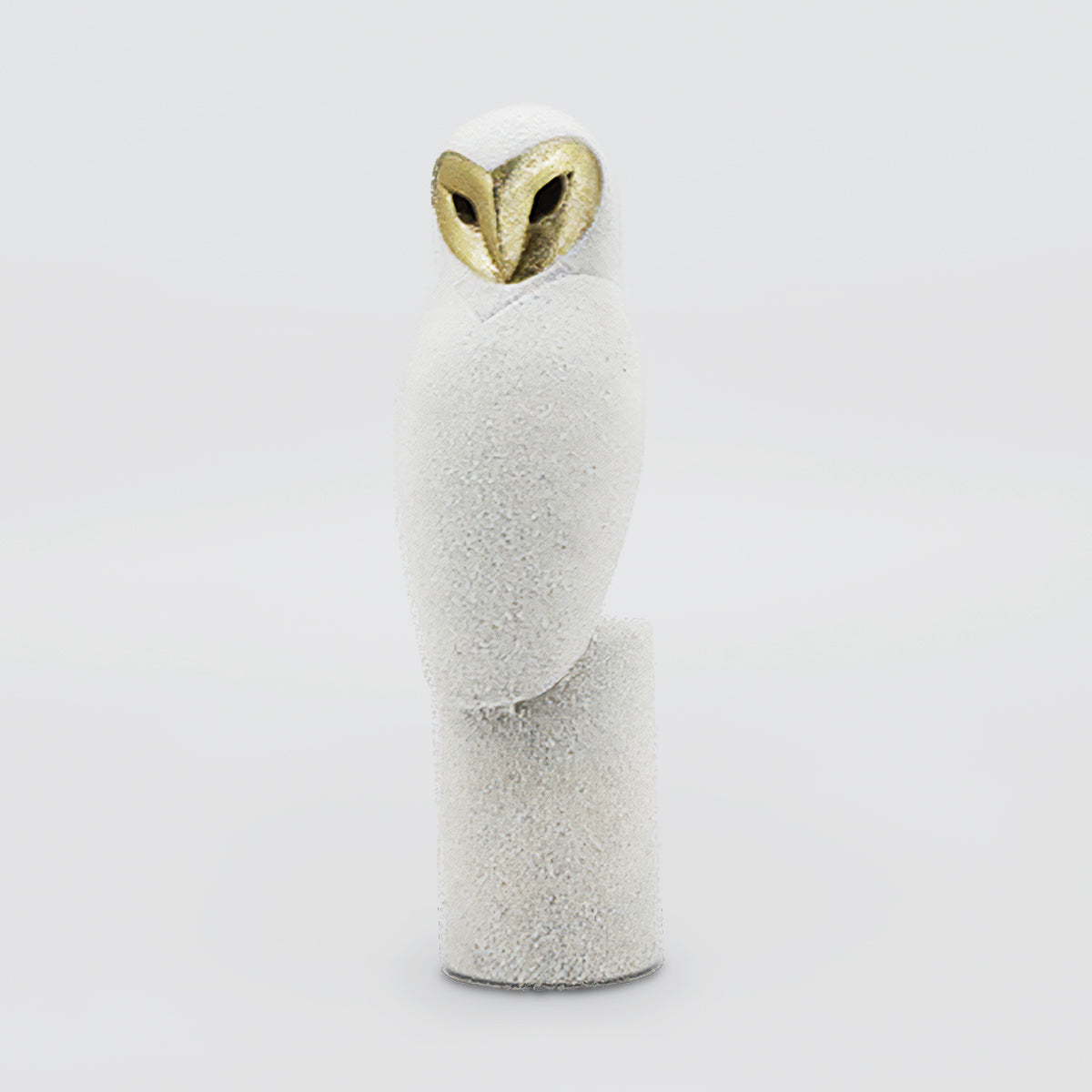 Resin White & Gold Owl - Decor Statue