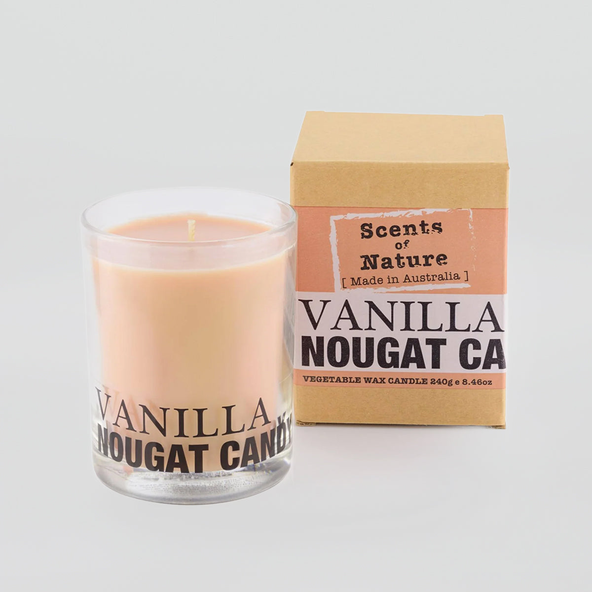 Vegetable Wax Candle - Vanilla Nougat Candy - 240g