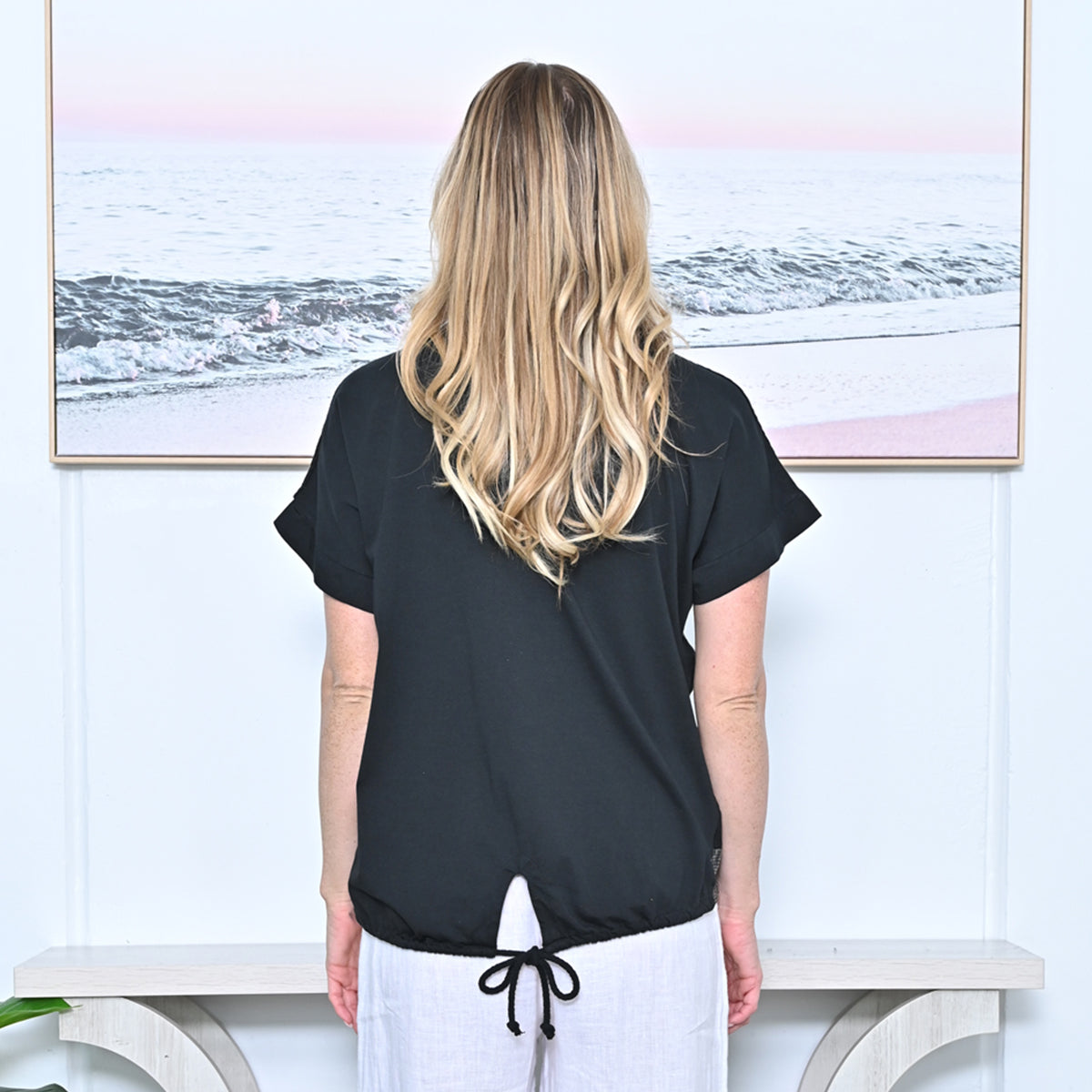 Leopard Print Linen Top