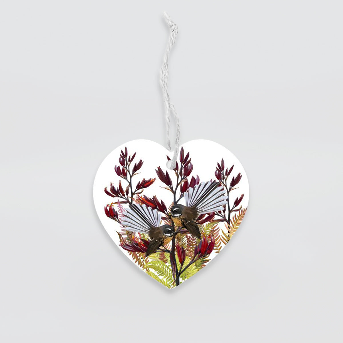 Hanging Hearts - 'Fantails On Flax'