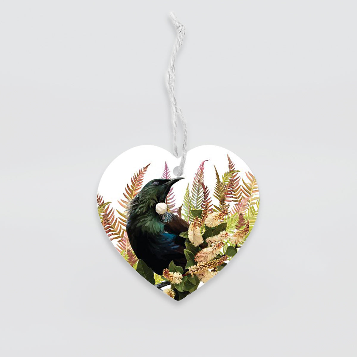 Hanging Hearts - 'Tui On Fern'